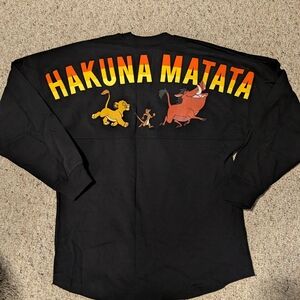Disney Black and Yellow Hakuna Matata Long Sleeve Shirt